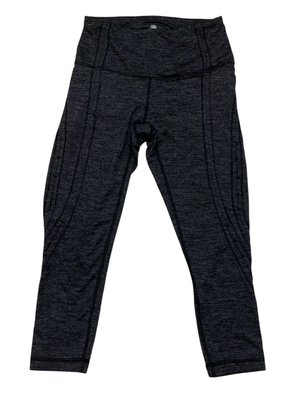 Yogalicious High-Waist Performance Leggings Heather Grey Size S Side Stitch Gym